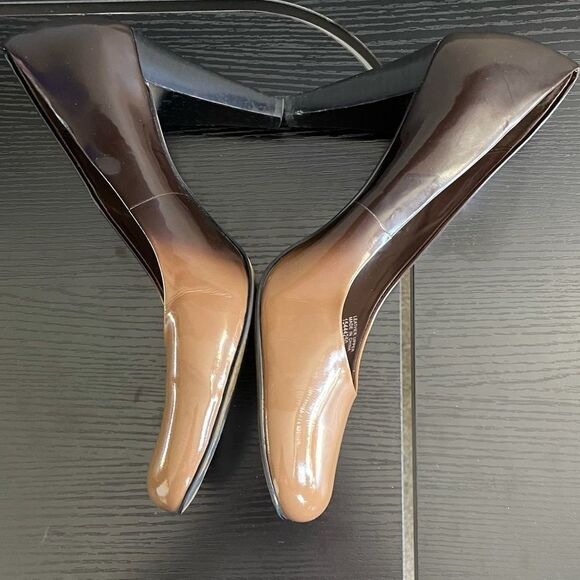 Franco Sarto Dublin Ombré Caramel to Rich Brown Leather Pump, 10 - Picture 9 of 14